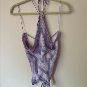 Bershka knit star crop top